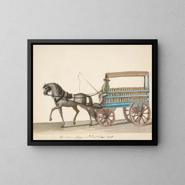 The ginger ale and root beer cart - Nicolino Calyo — framed artwork on a wall