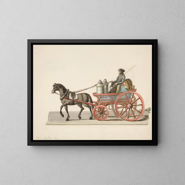 The Milkman - Nicolino Calyo — framed artwork on a wall