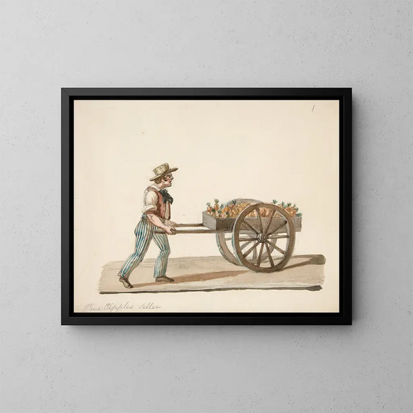 The pineapple seller - Nicolino Calyo — framed artwork on a wall