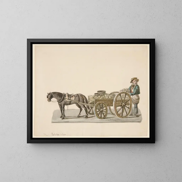 The Potato Seller - Nicolino Calyo — framed artwork on a wall