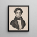 G. J. Schaarup - Niels Christian Kierkegaard — ingelijst kunstwerk aan de muur