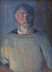 Portrait de l'artiste à la lumière de la lampe - Niels Larsen Stevns — weergave van het kunstwerk
