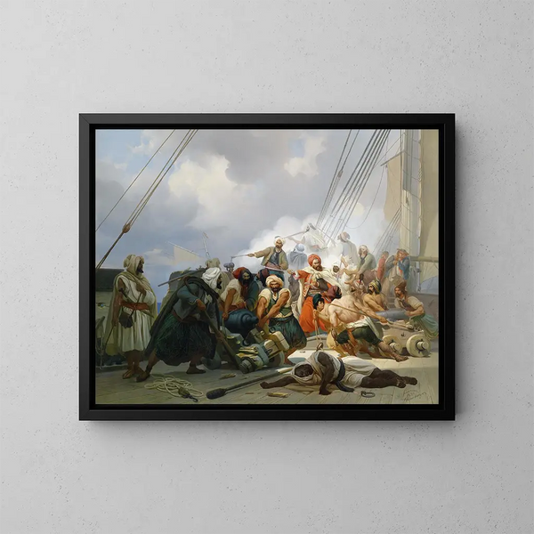 Battleship game - Niels Simonsen — framed artwork on a wall