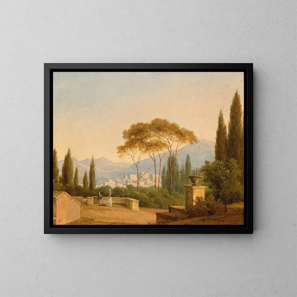 Villa d'Este in Tivoli - Nikanor Grigorevich Tschernezoff — ingelijst kunstwerk aan de muur