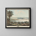 Vue van het Kasteel en de Stad Cerlier en Neuville met de Omgeving aan het Meer van Bienne - Niklaus Sprüngli — ingelijst kunstwerk aan de muur