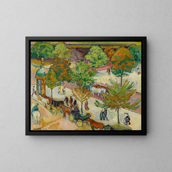 Station de cochers - Nikolai Alexandrovich Tarkhov — framed artwork on a wall
