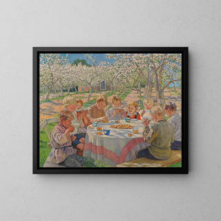 Nikolai BogdanovBelsky - Tea In The Apple Orchard.webp