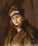 Portret van een vrouw - Nikolai Ivanovich Kravchenko — weergave van het kunstwerk