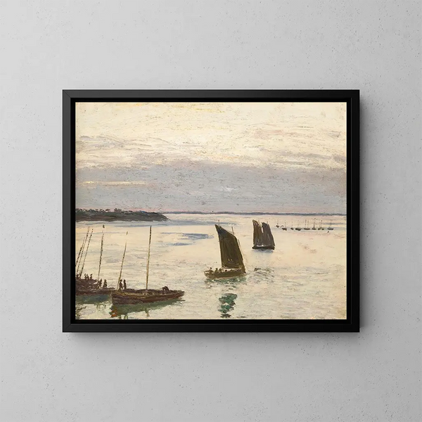 On the Quay - Nikolai Nikanorovich Dubovskoy — framed artwork on a wall