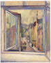 Tallinn vanaf het raam - Nikolai Triik — weergave van het kunstwerk