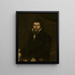 portret van een man met een ganzenveer in de hand - Nikolay Argunov — ingelijst kunstwerk aan de muur