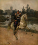 Portret van Alexander III te paard in Gatchina - Nikolay Shilder — weergave van het kunstwerk