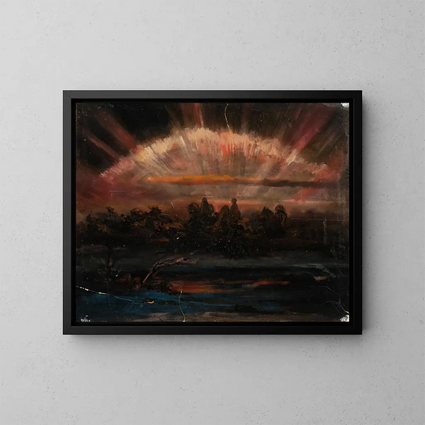 Sketch of Asgrdsreia - Nils Jakob Olsson Blommér — framed artwork on a wall