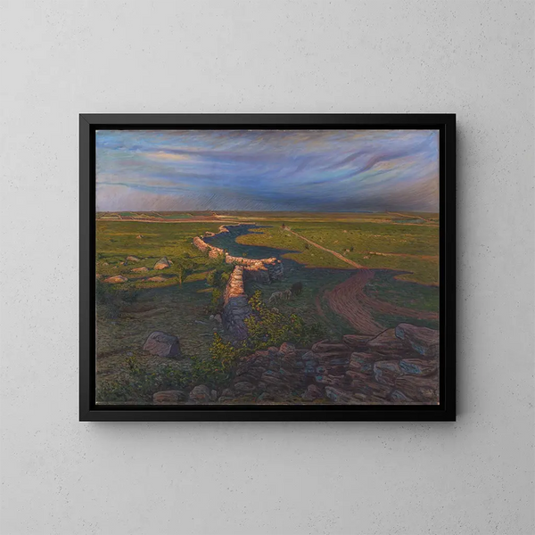 Landscape Painting - Nils Kreuger — framed artwork on a wall