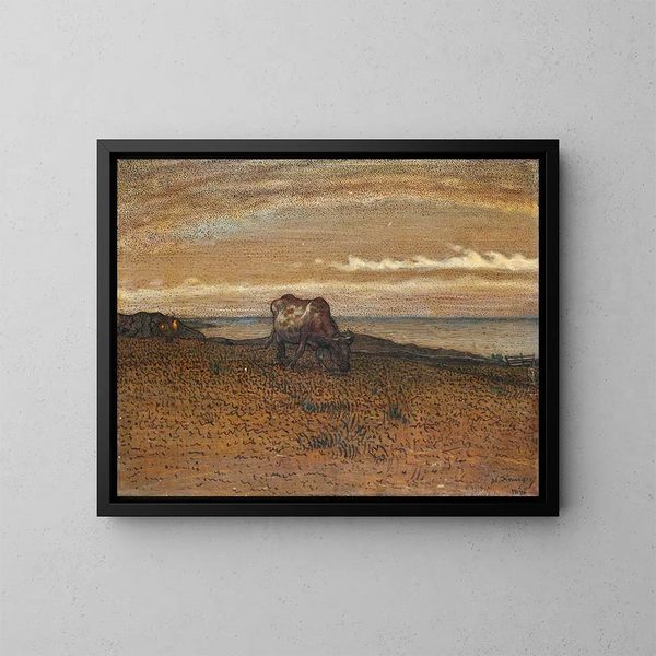 Prairie at the Seaside - Nils Kreuger — framed artwork on a wall