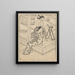 Les toilettes - Nishikawa Sukenobu — framed artwork on a wall