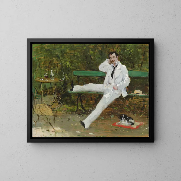 In the Garden - Norbert Goeneutte — framed artwork on a wall