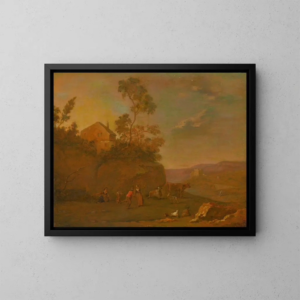 Late in the Evening - Norbert Joseph Carl Grund — framed artwork on a wall