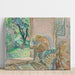 Reproductie van het schilderij van een zittend schilderij op een bankje bij het raam - Henri Lebasque