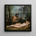 Nymphe en satyr - Adolphe-Alexandre Lesrel — ingelijst kunstwerk aan de muur