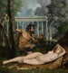 Nymphe en satyr - Adolphe-Alexandre Lesrel — weergave van het kunstwerk