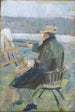Christian Krohg aan zijn ezel - Oda Krohg — weergave van het kunstwerk
