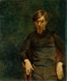 portret van de Zweedse schilder Ivar Arosenius - Oda Krohg — weergave van het kunstwerk