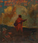 Arabisch muzikant schilderij - Odilon Redon — weergave van het kunstwerk