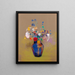 Bloemen op grijze achtergrond - Odilon Redon — ingelijst kunstwerk aan de muur