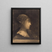 Profil van een rechte vrouw - Odilon Redon — ingelijst kunstwerk aan de muur