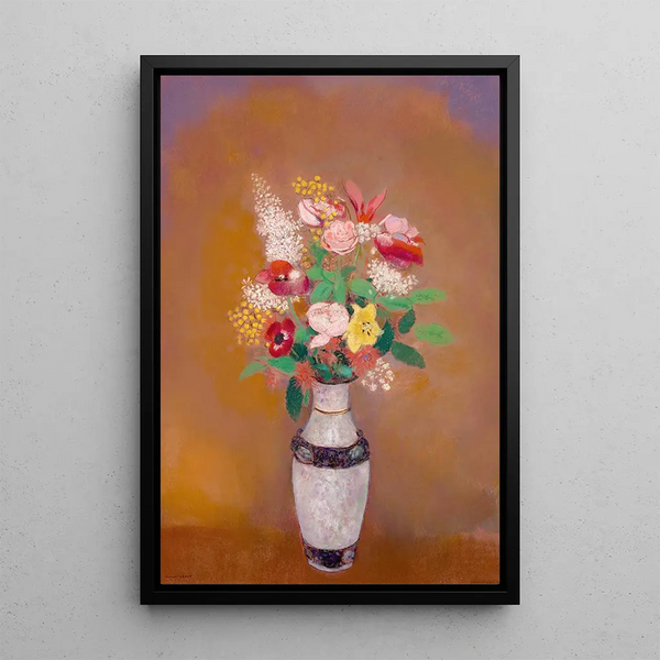 Vase de fleurs - Odilon Redon — ingelijst kunstwerk aan de muur