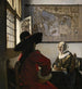 ficier et fille riant - Johannes Vermeer — artwork view