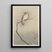 Japanese Jay on Branch - Ohara Koson — framed artwork on a wall