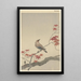 Jaseur du Japon sur érable - Ohara Koson — framed artwork on a wall