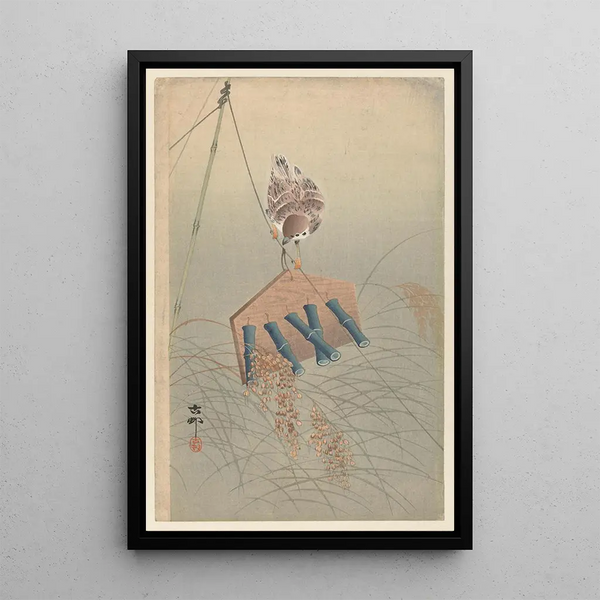 Moineau - Ohara Koson — ingelijst kunstwerk aan de muur