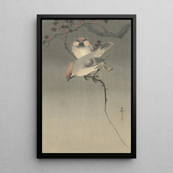 Jaseurs - Ohara Koson — ingelijst kunstwerk aan de muur