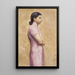 Portret van een vrouw - Okada Saburōsuke — ingelijst kunstwerk aan de muur