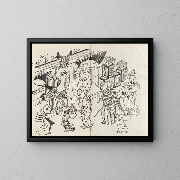 Yakusha ezukushi Pl1 - Okumura Masanobu — framed artwork on a wall