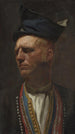 Portrait d'un fermier de Setesdal Étude pour Combat dans une vieille ferme - Olaf Isaachsen — weergave van het kunstwerk