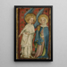 L'Ange et Marie-Madeleine au sépulcre - Oude meester van de garderobedeuren van Aken — ingelijst kunstwerk aan de muur