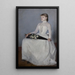 Dame en robe blanche - Olga Boznańska — ingelijst kunstwerk aan de muur