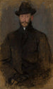 Portret van Antoni Kamieski 1860-1933 schilder - Olga Boznańska — weergave van het kunstwerk