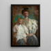 Portret van Julia Puget née Kwilecka met haar zoon Jacek - Olga Boznańska — ingelijst kunstwerk aan de muur