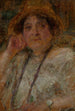 Portret van mevrouw Gociniec - Olga Boznańska — ingelijst kunstwerk aan de muur