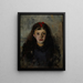portret van een meisje, Zofia Sokoowska - Olga Boznanska — ingelijst kunstwerk aan de muur