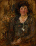 portret van een dame met een ketting - Olga Boznańska — weergave van het kunstwerk