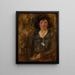 portret van een dame met een ketting - Olga Boznańska — ingelijst kunstwerk aan de muur