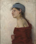 portret van een vrouw, zigeunervrouw - Olga Boznanska — weergave van het kunstwerk