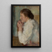 Portrait d'une dame de profil - Olga Boznańska — ingelijst kunstwerk aan de muur