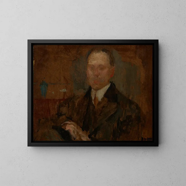 Esquisse voor een mannelijk portret - Olga Boznańska — ingelijst kunstwerk aan de muur